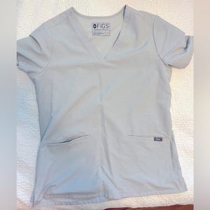 FIGS Space Gray Casma Scrub Top Sz Medium